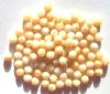 50 6mm Satin Camel Round Glass Beads